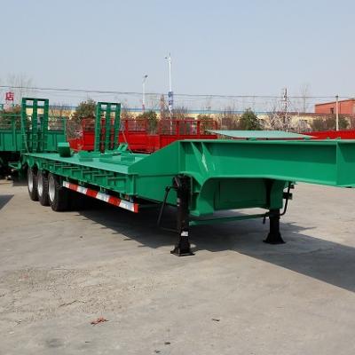 China Truck Trailer 3 Axle 60 Ton 100 Ton Low Bed Truck Lowbed Semi Trailer For Sale In Nigeria for sale