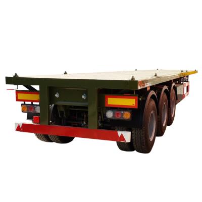 China China Factory Price Truck Trailers 3 Axle Flat Bed Flat Bed Semi Trailer Truck Trailer for sale