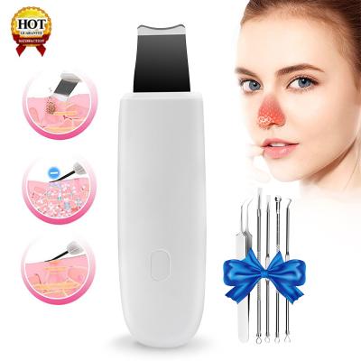 China Blackhead Head Ultrasonic Skin Scrubber Ultrasonic Facial Skin Scrubber Blackhead Remover Face Skin Scrubber Deep Facial Cleansing Machine for sale