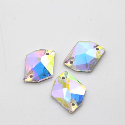 China Flatback AB Cosmic Crystal High Quality Sew On Rhinestones With Flatback For DIY Shoes Dance Dress Bags Decoration for sale