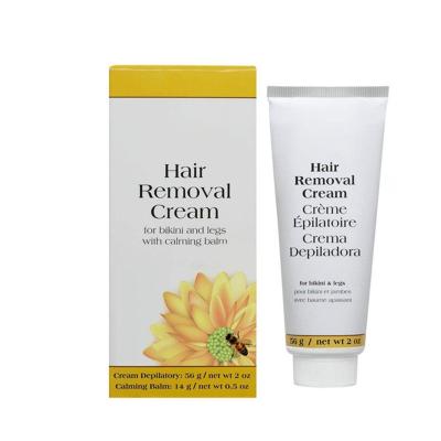 China Natural Hair Removal Skin Hair Removal Cream for Bikini and Legs with Soothing Balm for sale