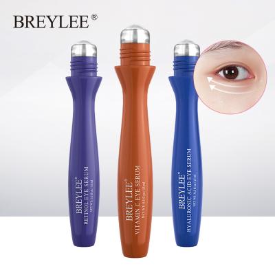 China BREYLEE Skin Revitalizer Hyaluronic Acid Vitamin C Retinol Eye Roller Anti Aging Serum For Dark Circles for sale