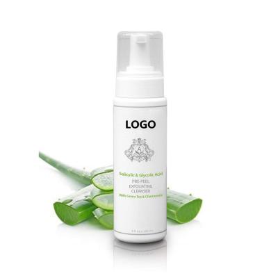 China Best Acne Treatment Private Label Glycolic Salicylic Acid Exfoliating Detergent Acne Clearing Face Wash for sale