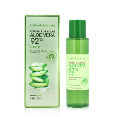 China Best Natural Toner Skin Care Replenishing And Moisturizing Aloe Vera 92% Facial Toner Spray for sale