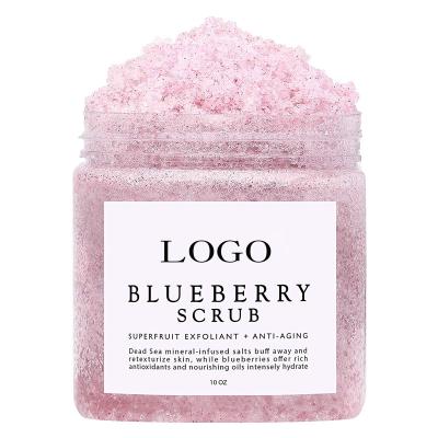 China Anti Aging Organic Exfoliator Private Label Blueberry Exfoliating Facial Scrub for sale