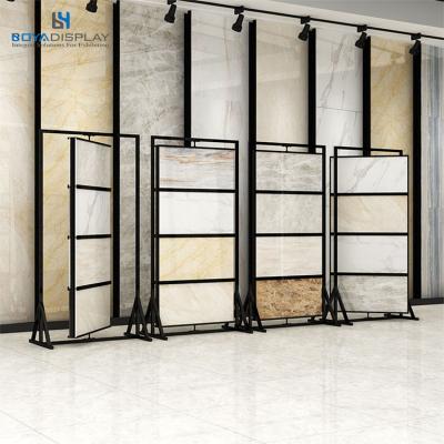 China Durable Practicality Simple Revolving Tiles Show Rack Ceramic Tile Display Rack For Showrooms for sale