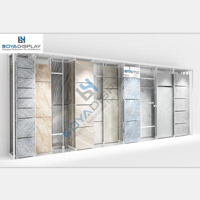 China Durable Showroom Display Racks For Granite And Marble Tile Rack Shows Adjustable Type for sale