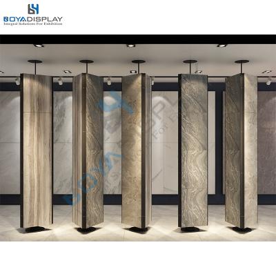 China Durable Boya Customized Rotating OEM/ODM Display Cheap Price Rotating Display Rack Showroom Tile Display for sale