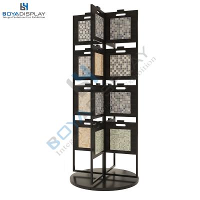 China China Factory Sale Durable Floor Sliding Flat Rack Ceramic Tile Stone Color Mosaic Tile Display Rack for sale