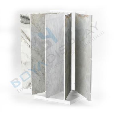 China Durable Simple Tile Stone Wing Display Metal Rack for sale