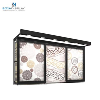 China Durable Customized Showroom Rug Carpet Display Rack Hanging Rack for sale