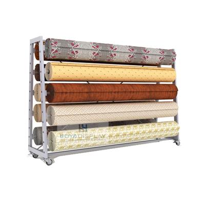 China Durable Factory Price Blanket Carpet Rug Hanging Display Metal Rack for sale