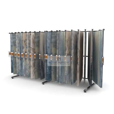 China Durable Factory Sale Customized Size 1600*2300mm Carpet Cover Fabric Sample Display Stand Rack for sale