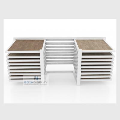 China Factory Hot Sale Customized Rack OEM Sliding Painted Wooden Display Rack Rack Unit Flooring for sale