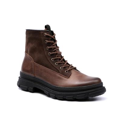 China OEM Brown High Quality Mens Breathable Handmade Suede Leather High Ankle Boots for sale