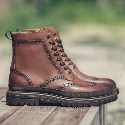 China Custom Designer High Quality Men Ankle Business Boots Breathable High With Logo for sale