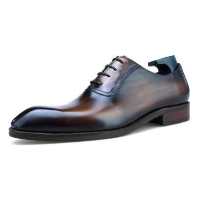 China Good Quality Business Style Fashion Factory Price Oxford F64-NG1 Genuine Leather Handmade Genuine Leather Printed Gentlemen Shoes for sale