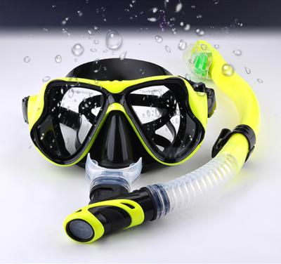 China (Male and female) adult mask + submersible diving tube suit, scuba diving adult and child diving mask for sale