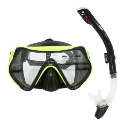 China (Male & Female) QYQ Adult Snorkel Dry Top Set, Flexible Silicone Tempered Glass Lens, Scratch-Resistant Anti-Fog for sale