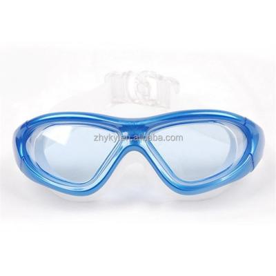 China OEM unisex direct blue silicone factory price swimming goggles for sale