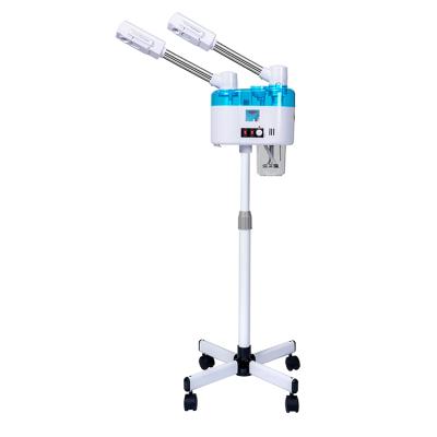 China DEEP CLEANING Extendable Arm Hot and Cold Steam Dual Tube Ozone Deep Cleansing Facial Steamer for sale