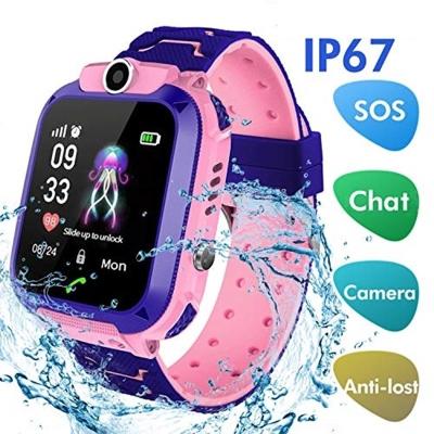 China Waterproof Q12 Touch Screen Kids Smart Watch With Alarm Clock 2G Sim Smartwatch Child Gifts SOS Camera Voice Call Books Location for sale