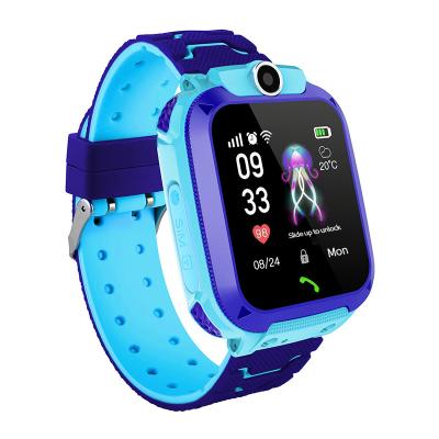 China Waterproof Q12 Touch Screen Kids Smart Watch SOS Camera Books Voice Call Sync Remote Monitor Device Mobile Phone for Boys Girls in Low Price for sale