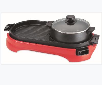 China Multi Function Grill With Korean Hot Pot And Grill Pot Portable Multifunctional Electric Hot Grill for sale