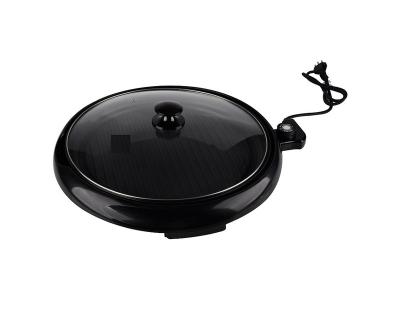 China Multi Functional Hotel Barbecue Cooker 1200w Aluminum Die Casting Non Stick Electric Cooking Indoor Electric Pan for sale