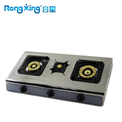 China Stainless Steel Table Top 3burner Enamel Home Care for sale