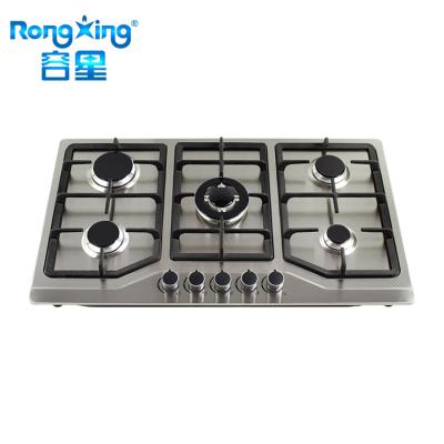 China 900X600 Mm 5 Surface Burners Built In Stainless Steel Gas Cooker for sale