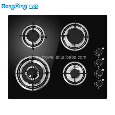 China Auto Ignition Built-In Gas Glass Hob with 4 Burners for sale