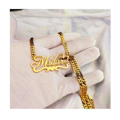 China Hiphop Personalized Custom Jewelry Fashion Explosion Name Necklace Birthday Gift for sale