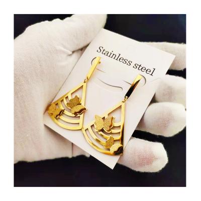 China FASHIONABLE Fascinating Elegant Gold Plated Stainless Steel Earrings for sale