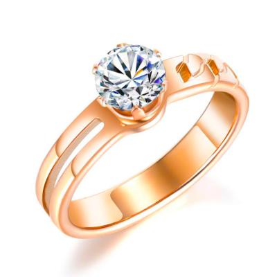 China Noble Fashion Rose Gold Marriage Proposal Diamond Ring Wholesale for sale