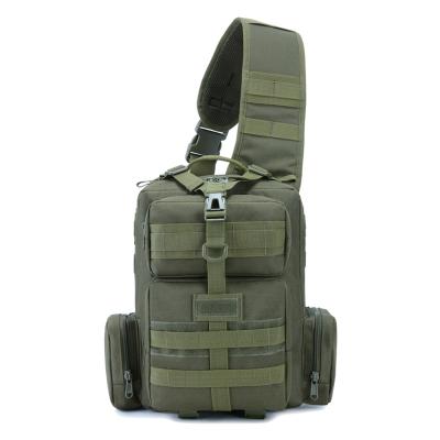 China OEM Waterproof Camouflage Waterproof Chest Bag Large Capacity Casual Outdoor Recycling Army Fans Tactical Shoulder Bag for sale