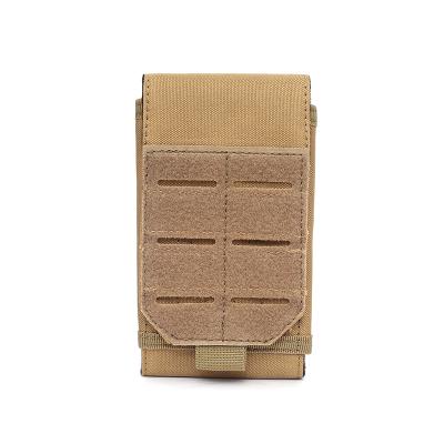 China Durable Durable Molle Accessories Bag Waist Camouflage Camping Arm Recycling Bag Outdoor Laser Cut Tactical Cell Phone Pouch for sale