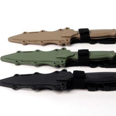 China OEM Wholesale Durable Crossfit Toy Props Rubber Tactical Plastic Dagger Outdoor Playing Rubber Bendable Training Knife for sale