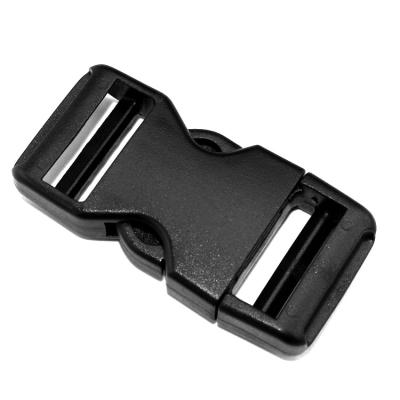 China Good Quality Good Quality Plastic Environmental Friendly Double Adjustment Buckle For Bags Black for sale