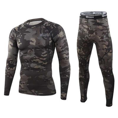 China New Design Camouflage ESDY QUICK DRY Outdoor Thermal Underwear Set Function Shaping Tactical Underwear for sale