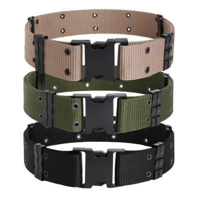 China Durable Outdoor Outdoor Military Police Duty Strap Equipment Army Tactical Belt With Metal Grommets for sale