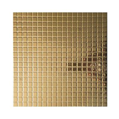 China 300x300mm Gold Glitter Metallic Golden Wall Tile Shiny Outdoor Gold Tiles Ceramic Flooring for sale