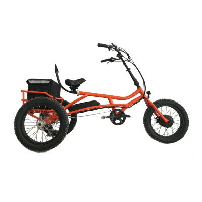 China Greenpedel 48V 500W Fat Tire Standard Hub Motor 3 Wheel Electric Cargo Bike for sale