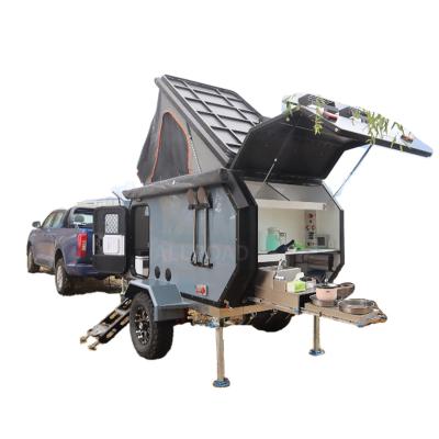 China Travel Trailer Armored Vehicle Form 2 3 Person Offroad Camper Trailer With Rear Kitchen for sale