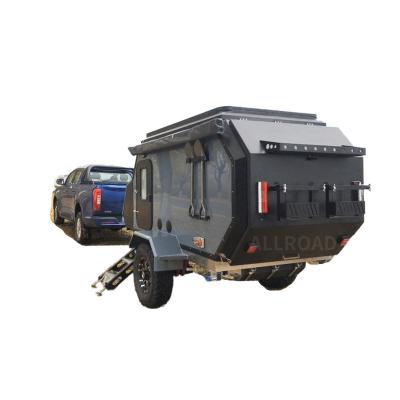 China ALLROAD Travel Trailer Family 2 or 3 Person Camper Trailer Tailgate Off-Road Kitchens for sale