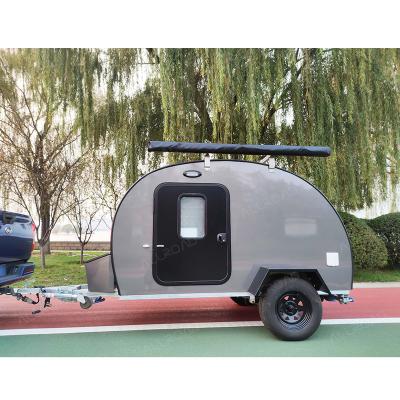 China Cheapest Aluminum Camper 4 Person Teardrop Travel Trailer Caravan Mini Teardrop Camper for sale