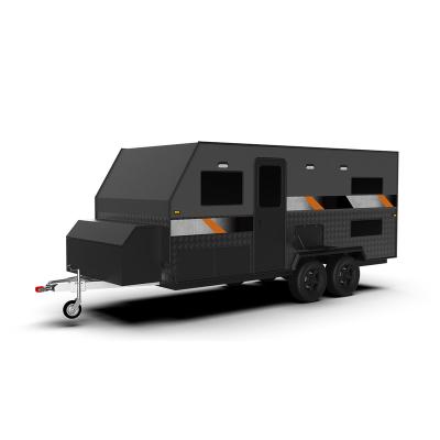 China Roadon OEM High Quality Toy Hauler Hard Floor Travel Trailer Top And Hard Caravan For Sale for sale