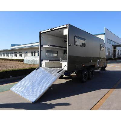 China Lastest Travel Trailer Design Luxury Australian Standards Off Road Camper Toy Hauler Caravan For Sale for sale