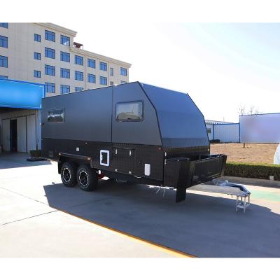 China Travel trailer design rv motorhomes new off road caravan rv travel trailer toy hauler camper trailer for sale for sale