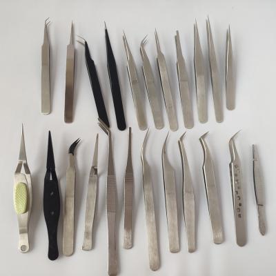 China False eyelash extension factory produce all kinds of stainless steel tweezers can be OEM customized for sale